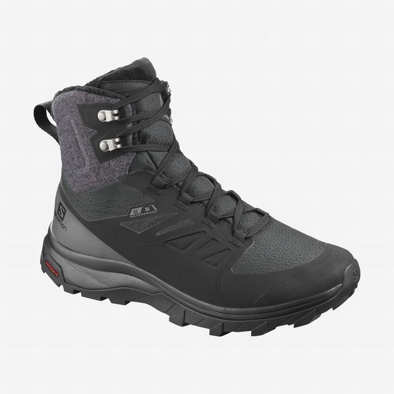 Botas De Invierno Salomon Mujer Negras - Salomon Argentina OUTBLAST TS CSWP W ,915402-WLB